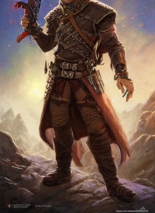 gunslinger, dndbeyond, bright, colourful, realistic, Stable Diffusion