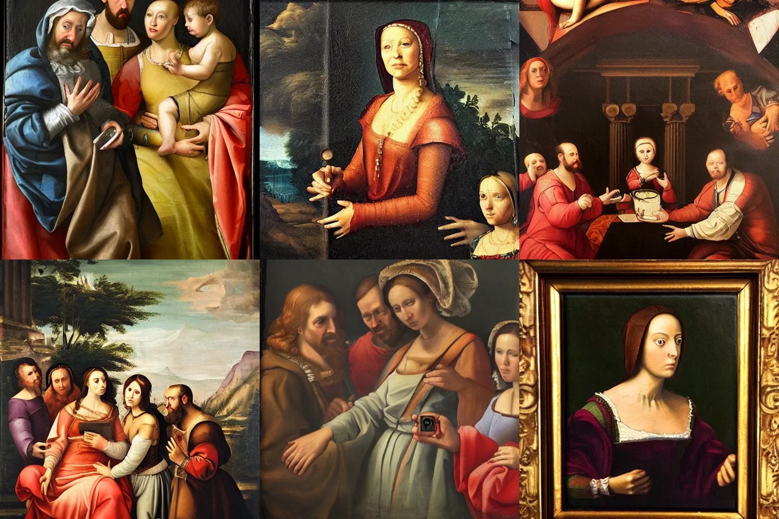 renaissance oil painting of an iPhone Stable Diffusion