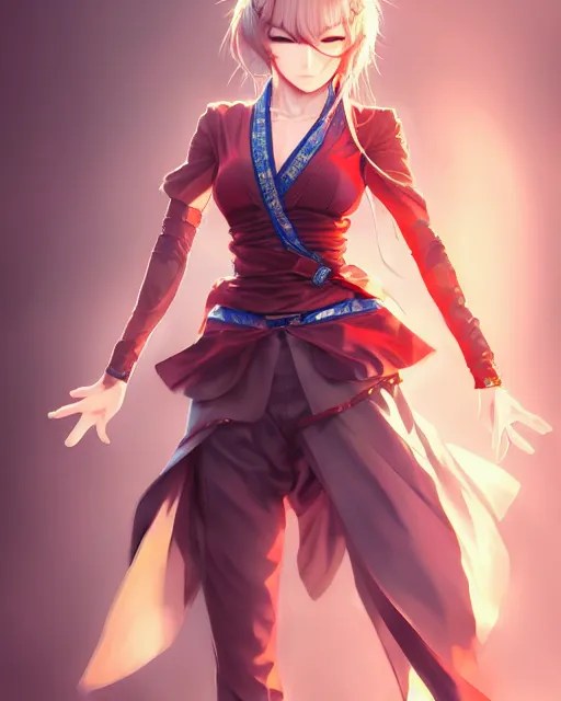 anime character portrait of a female martial artist!! Stable Diffusion