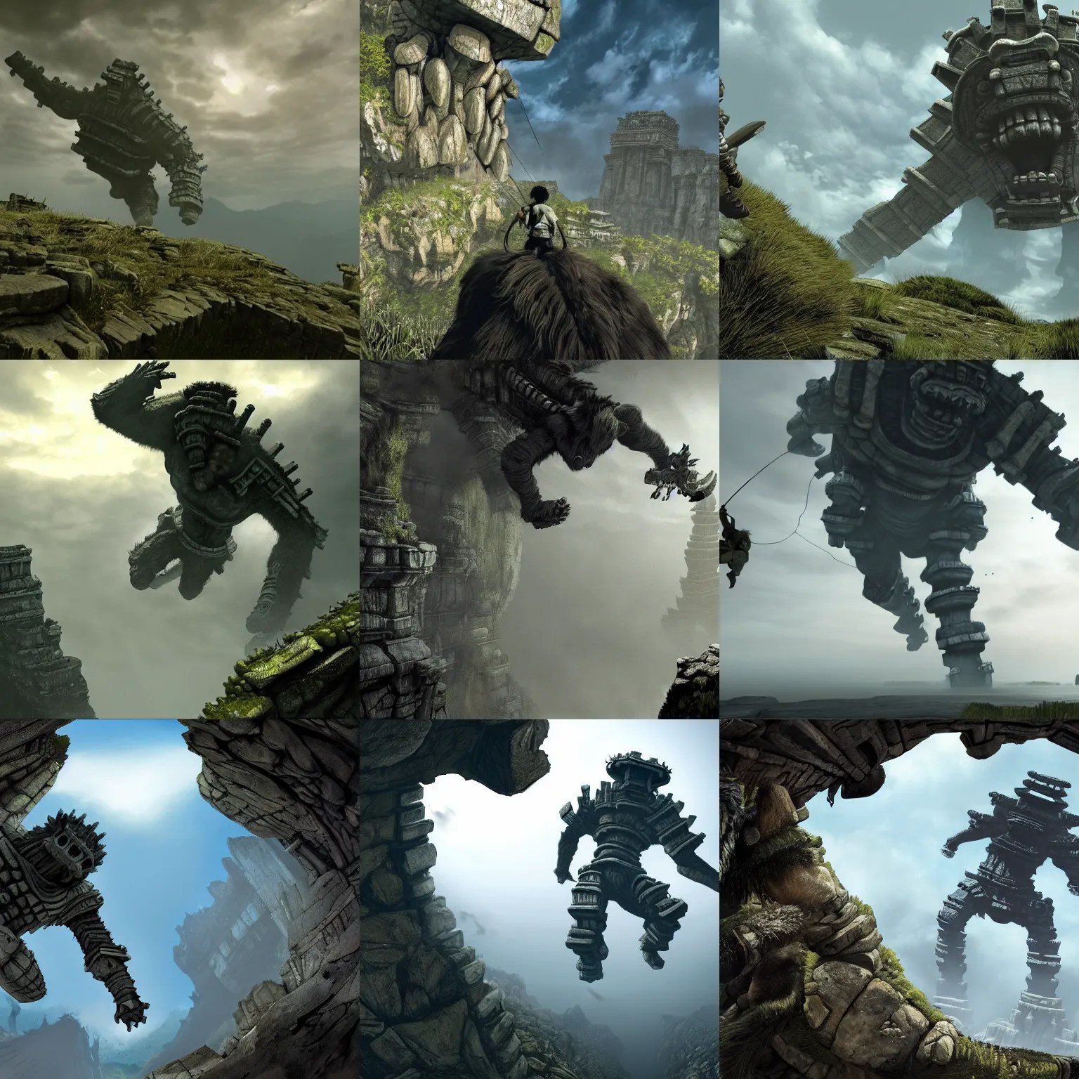 incredible screenshot of shadow of the colossus on | Stable Diffusion