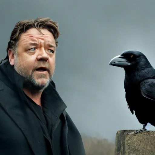 russell crowe as a crow, 8 k Stable Diffusion OpenArt