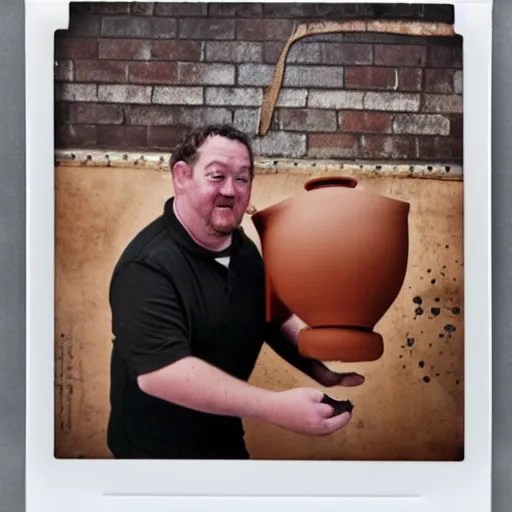 johnny vegas making a very large clay teapot, Stable Diffusion OpenArt