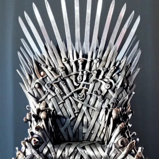 game of thrones chair made of forks Stable Diffusion
