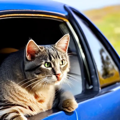 cat in a car Stable Diffusion OpenArt