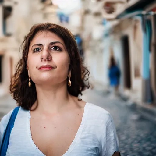 a portrait photograph of the average Greek woman, DSLR Stable Diffusion