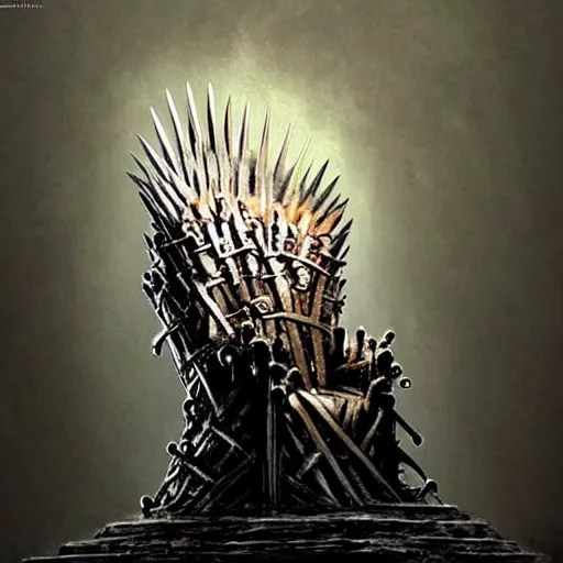 the iron throne in kings landing from game of thrones Stable Diffusion