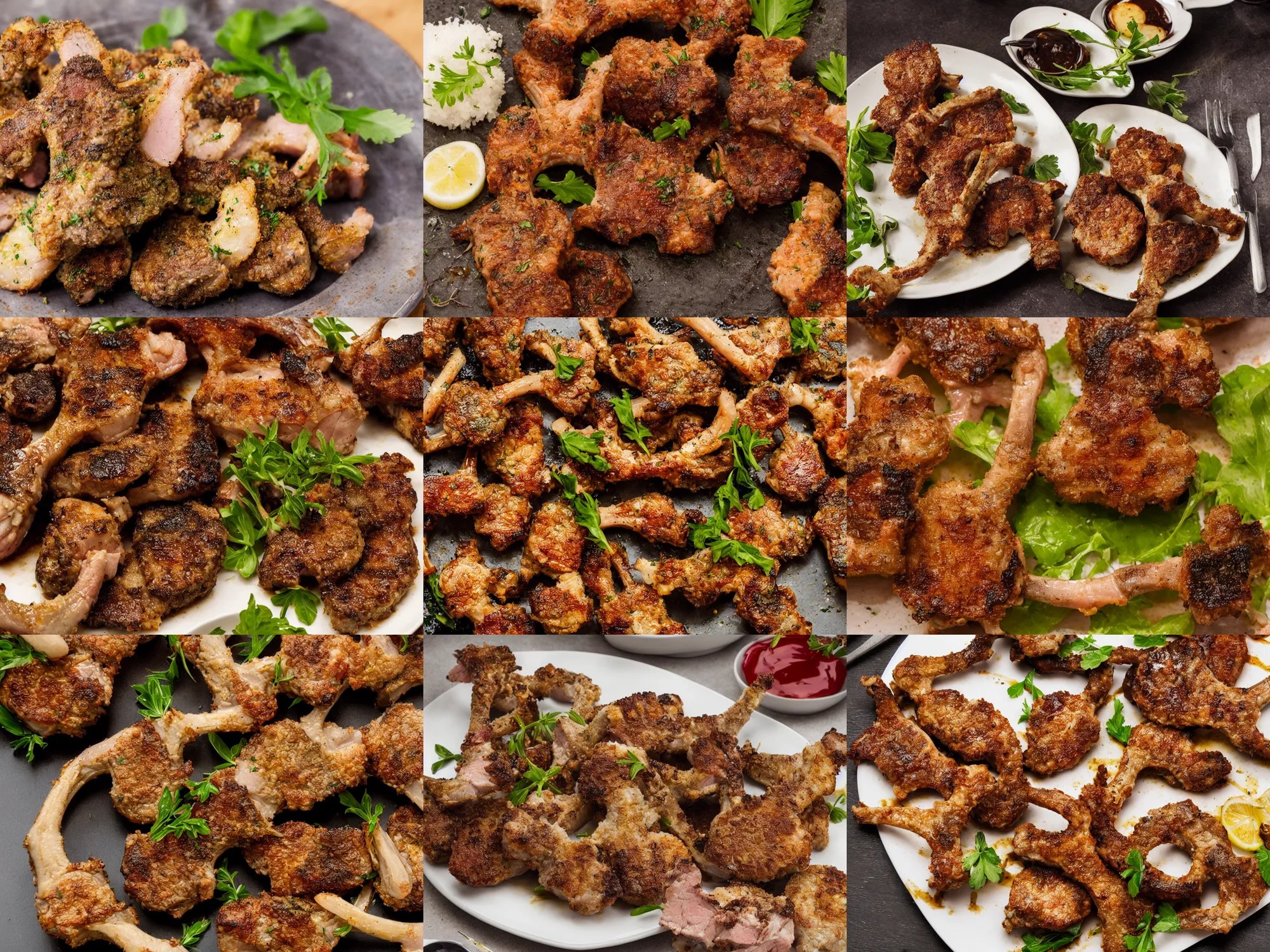 Photograph of a lamb cutlets, highdefinition Michelin Stable