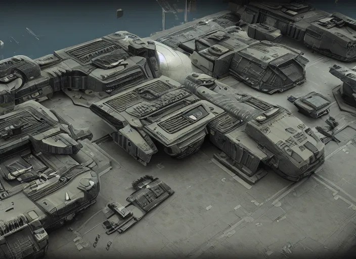 sci fi modular military base, kitbash, intricate, Stable Diffusion