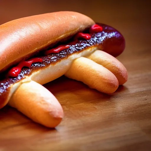 Super macro lens, hot dog, 8k Stable Diffusion OpenArt