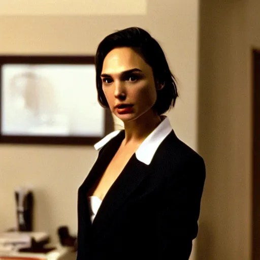 gal gadot in patrick bateman apartment in american Stable Diffusion