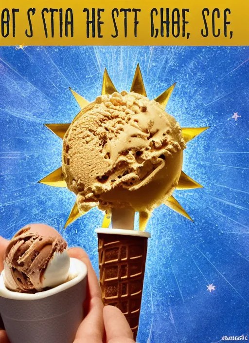 a big star that's the opposite of the sun, ice cream Stable Diffusion