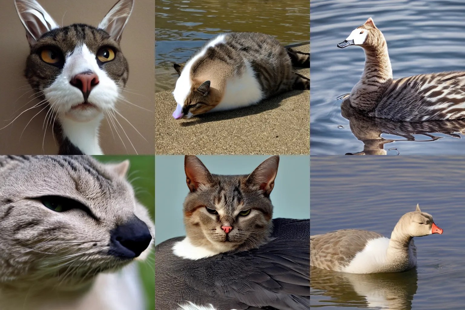 picture of a goose with a cat head Stable Diffusion