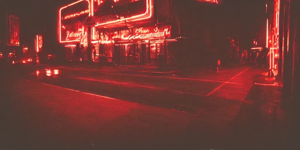 analog vintage photography portrait polaroid of a city Stable