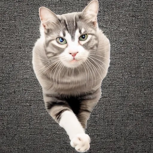 a cat that's annoying ruining the carpet photograph Stable Diffusion