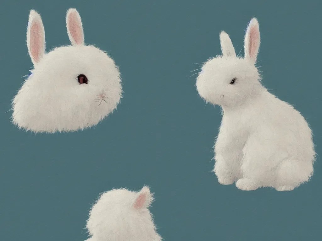 a fluffy bunny, thought bubble above head, Stable Diffusion OpenArt