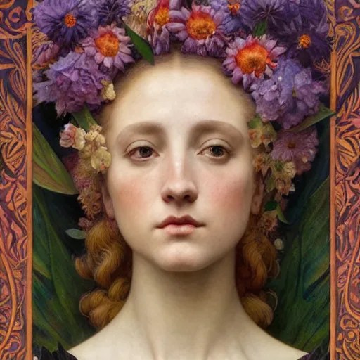 queen of flowers, by annie swynnerton and charlie Stable Diffusion