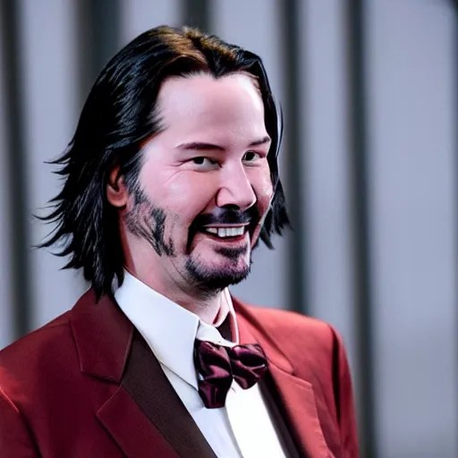 keanu reeves as mr. bean as the joker from batman, Stable Diffusion