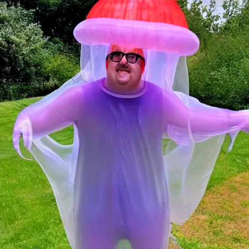 a man in a jellyfish costume, craigslist photo Stable Diffusion OpenArt