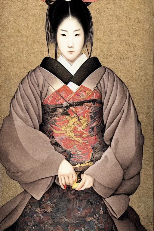 Baroque painting of a female Japanese Samurai, Stable Diffusion OpenArt