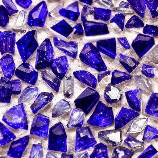 a plant growing cut sapphire gemstones instead of fruit Stable