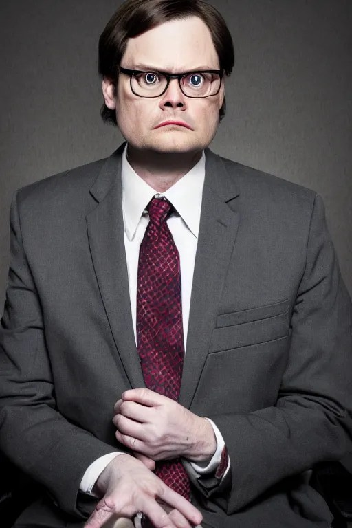 a highly detailed portrait of Dwight K Schrute as Stable Diffusion