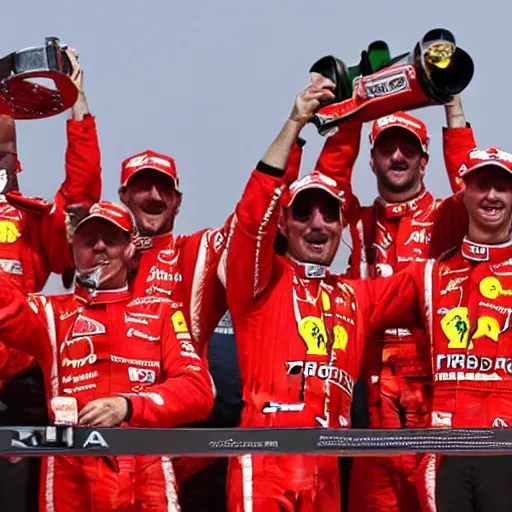 Formula one team ferrari win World Constructors Stable Diffusion OpenArt
