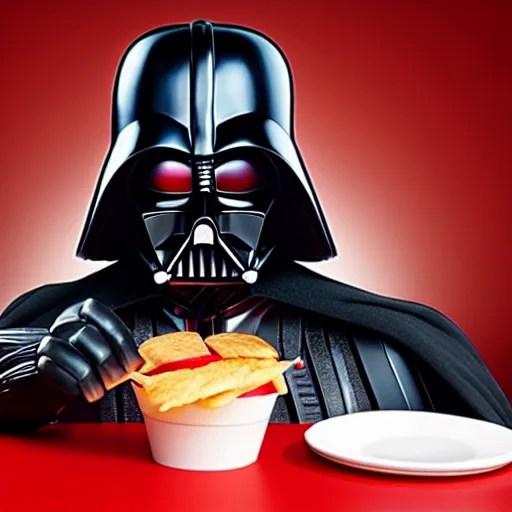 A still of Darth Vader eating at Big Mac, 4k, Stable Diffusion OpenArt