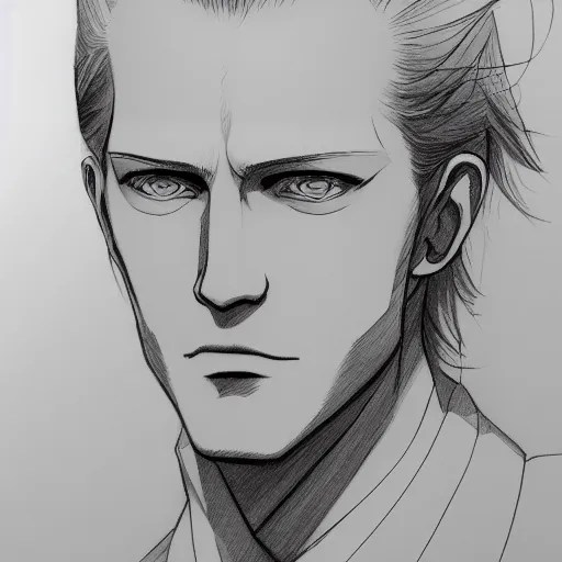 Sketch of johan liebert by Naoki Urasawa Hyperdetailed Stable Diffusion