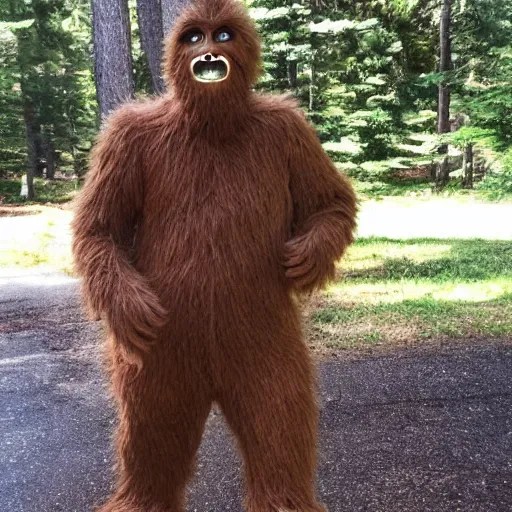 sasquatch costume, craigslist photo Stable Diffusion