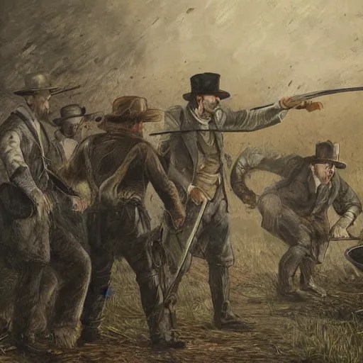 hunt showdown meathead explosion painting Stable Diffusion