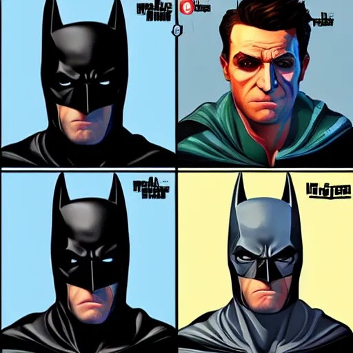 Batman as a grand theft auto 5 character, cover game Stable Diffusion