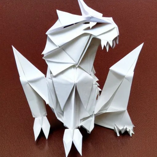 complex origami dragon, Stable Diffusion