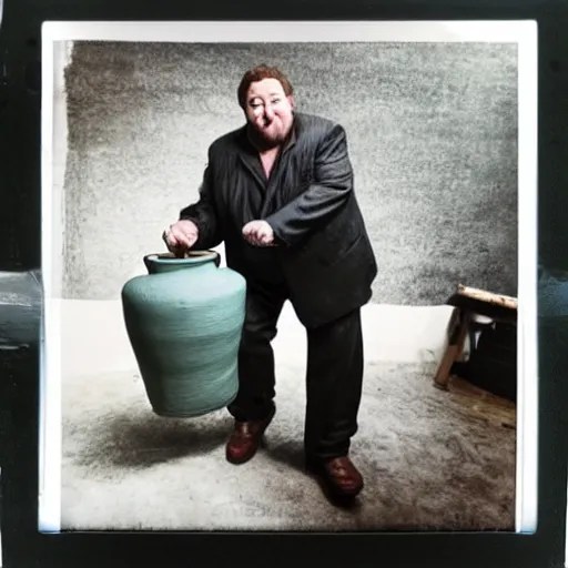 johnny vegas making a very large clay teapot, Stable Diffusion OpenArt