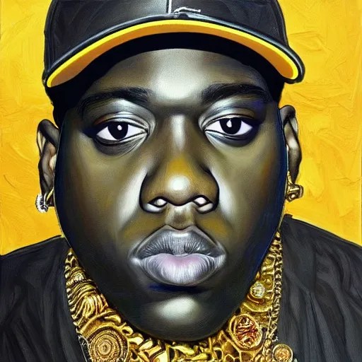 a hyper realistic painting of biggie smalls, art by Stable Diffusion OpenArt