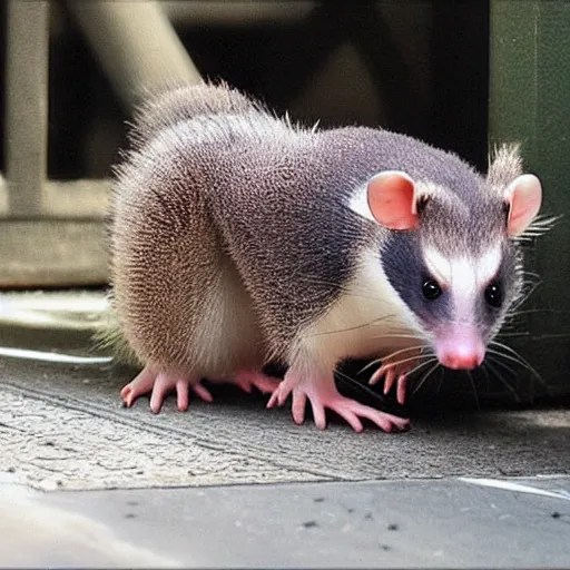 giant hissing opossum terrorizing los angeles ” Stable Diffusion