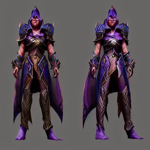 night elf warden world of warcraft character concept Stable Diffusion