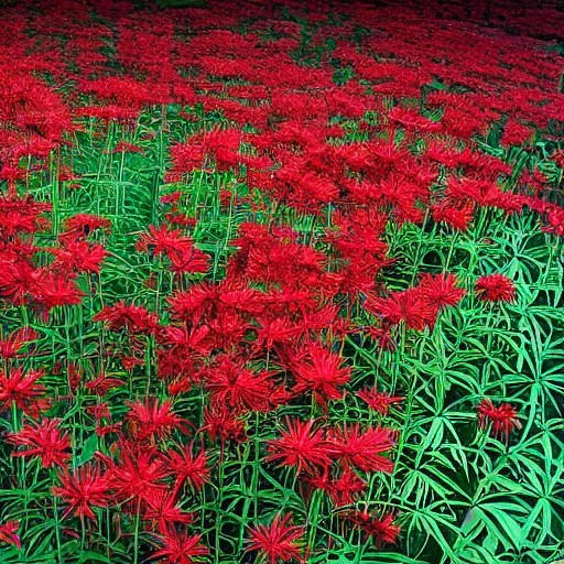 death amidst red spider lilies Stable Diffusion OpenArt