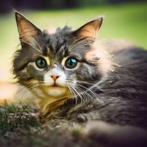 cat rabbit hybrid, a cross between a cat and a Stable Diffusion