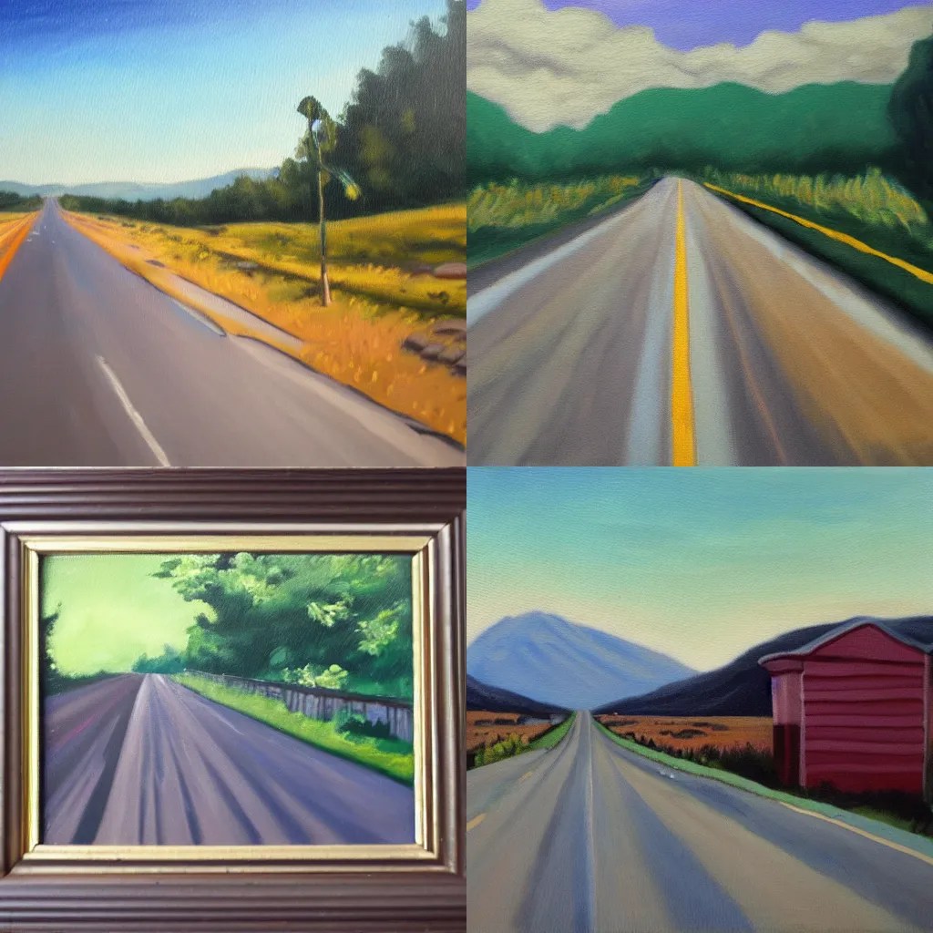Bad Choice Road, oil painting Stable Diffusion