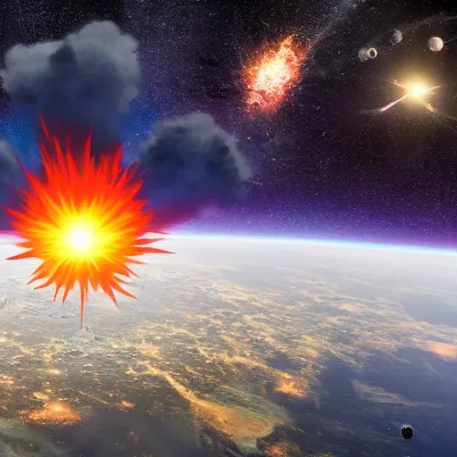 choosing to explode in space Stable Diffusion OpenArt