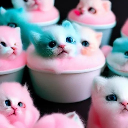 cute cotton candy made out of kittens Stable Diffusion OpenArt