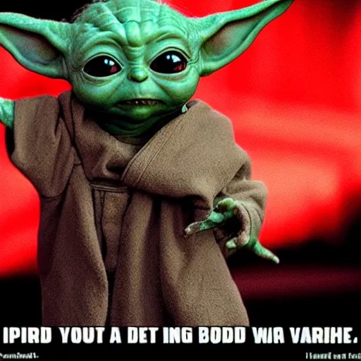 baby yoda fighting baby Darth vader Stable Diffusion