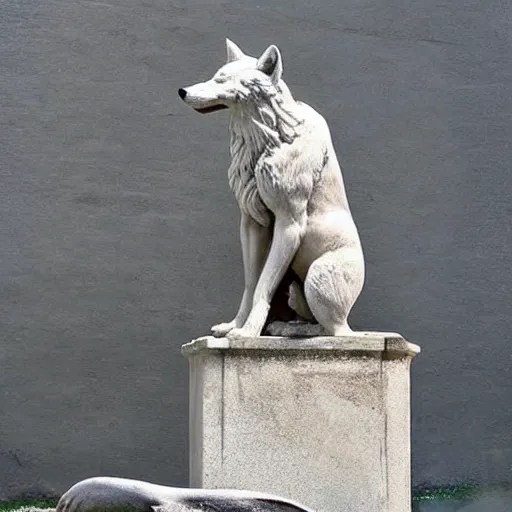capitoline wolf ” statue with a fox instead of a wolf Stable