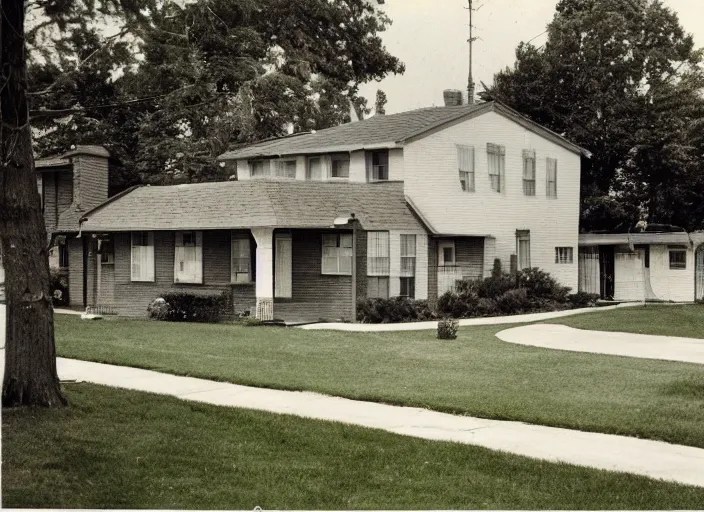 an average house in the suburbs from the 1960’s Stable Diffusion