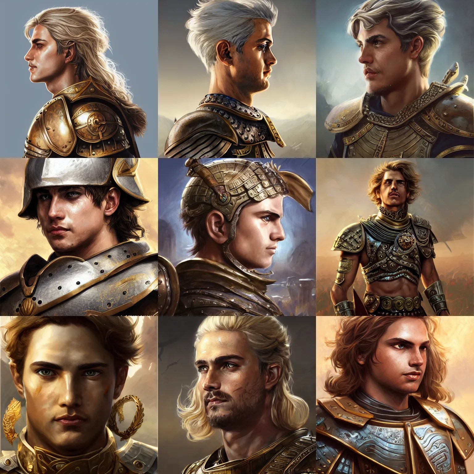 alexander the great, heterochromia, bronze armor, d & Stable