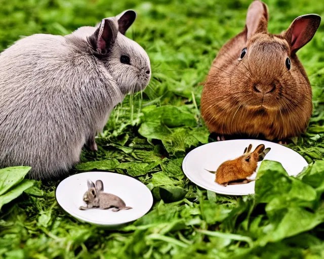 tardigrades, rabbits, and guinea pigs fighting over a Stable