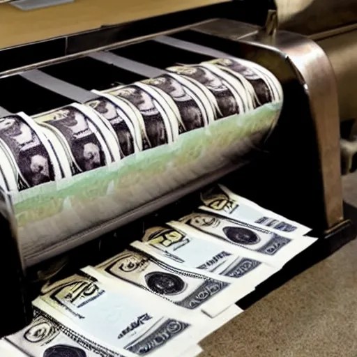 money printing machine in government Stable Diffusion