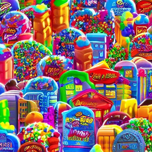 a city made of candy, digital art Stable Diffusion OpenArt