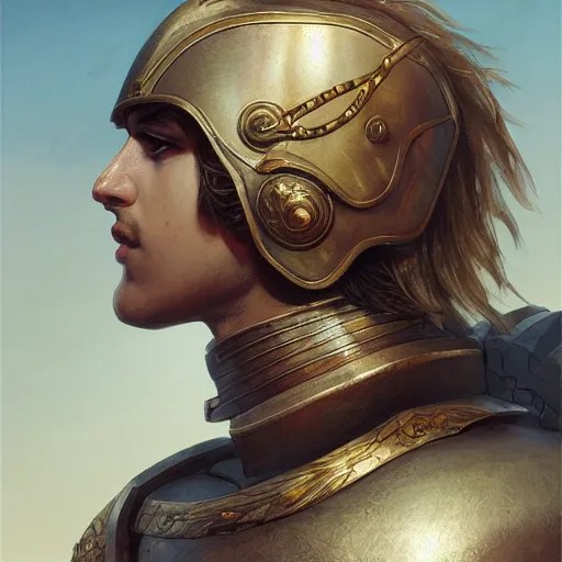 alexander the great, leonine, heterochromia, bronze Stable Diffusion