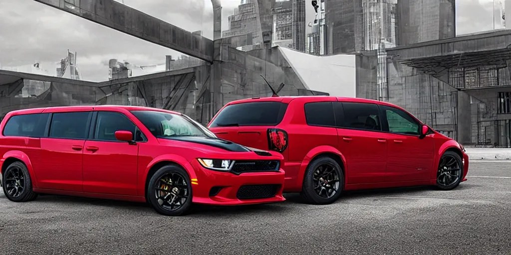 “Dodge Hellcat Minivan” Stable Diffusion
